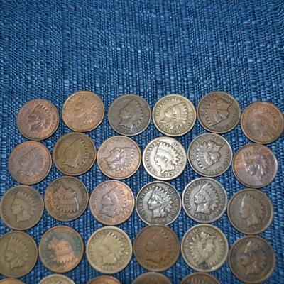 LOT 463 INDIAN HEAD ONE CENT COINS (YEARS 1862-1908)