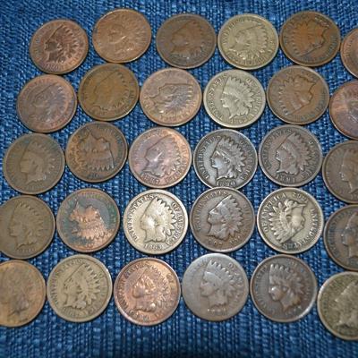 LOT 463 INDIAN HEAD ONE CENT COINS (YEARS 1862-1908)