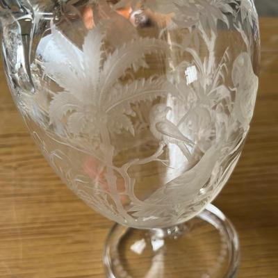 Hawkes Style Etched Ewer