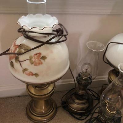 Multiple Hurricane Lamps / Lights -Lot 196