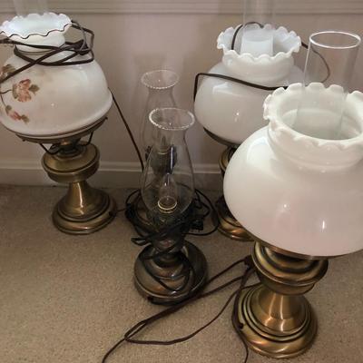 Multiple Hurricane Lamps / Lights -Lot 196