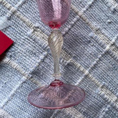 Salviati Murano Cranberry Goblet