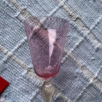 Salviati Murano Cranberry Goblet