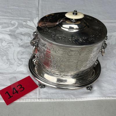 English Silver Plate Tea Caddy