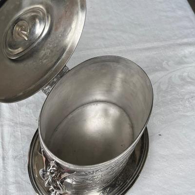 English Silver Plate Tea Caddy