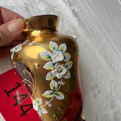 Italian Cranberry vase