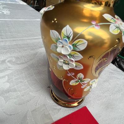 Italian Cranberry vase