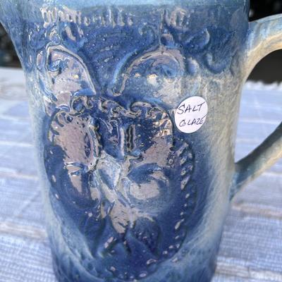 Salt Glaze Blue & White pitcher