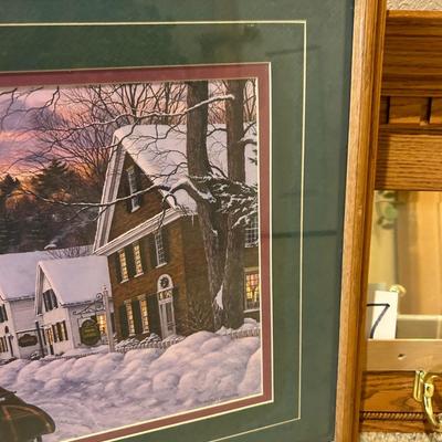 William Breedon Signed & Numbered Snowy townscape framed print