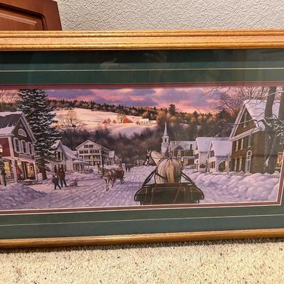 William Breedon Signed & Numbered Snowy townscape framed print