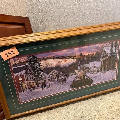 William Breedon Signed & Numbered Snowy townscape framed print