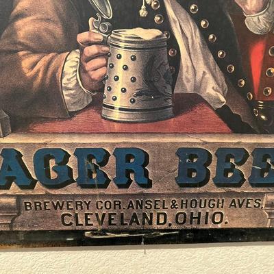 Vintage Schmidt & Hoffmann Lager Beer Sign