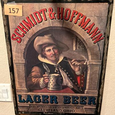 Vintage Schmidt & Hoffmann Lager Beer Sign