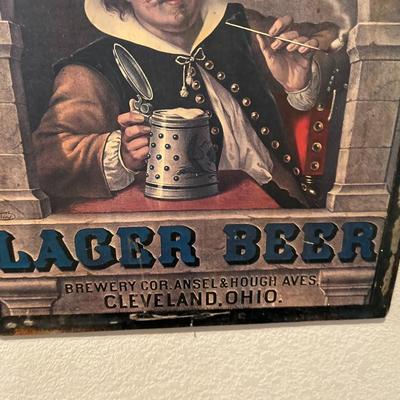 Vintage Schmidt & Hoffmann Lager Beer Sign
