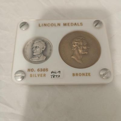 Lincoln medals silver and bronze