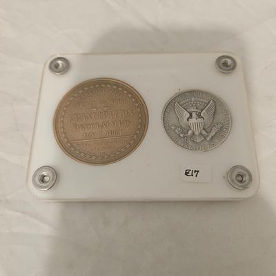 Lincoln medals silver and bronze