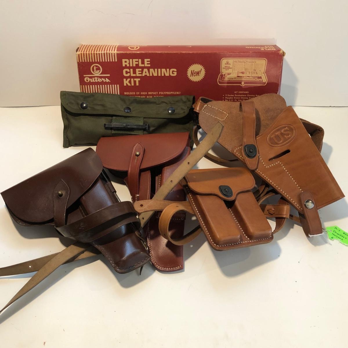 LOT 73M M7 45cal Shoulder Holster, Leather Holsters, Rifle Cleaning