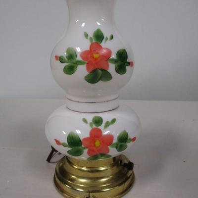 Electric Hand Painted Flower Table Lamp