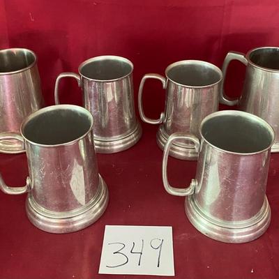 4 Schlitz & 2 Pewter Mugs