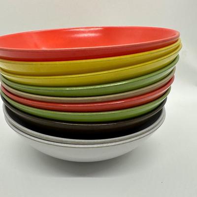Vintage Set of Colorful Bowls AND Plates