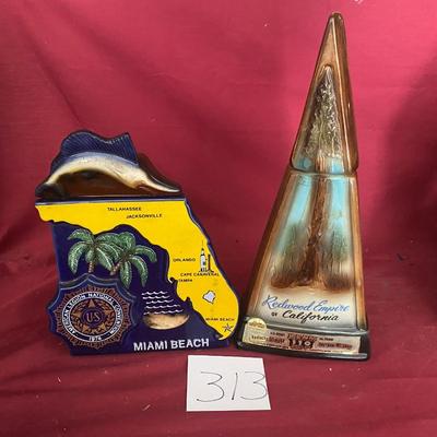 Vintage Florida & California Beam Decanters
