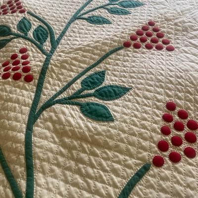 Vintage Highly Collectible Cherry Design American Quilt