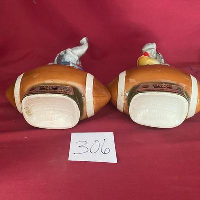 Vintage Beams Football Decanters