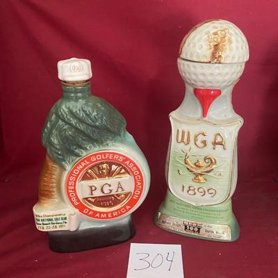Vintage Beam Golf Decanters