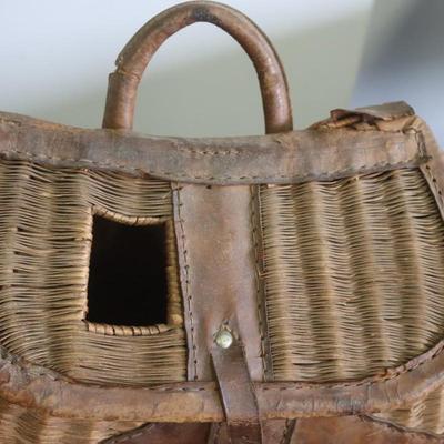 Vintage Split Cane Creel with Leather # 1