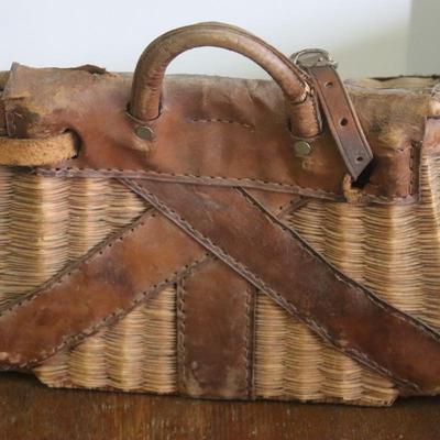 Vintage Split Cane Creel with Leather # 1