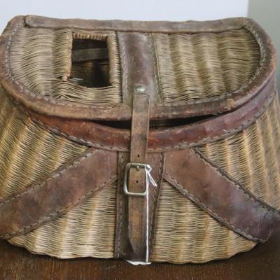 Vintage Split Cane Creel with Leather # 2