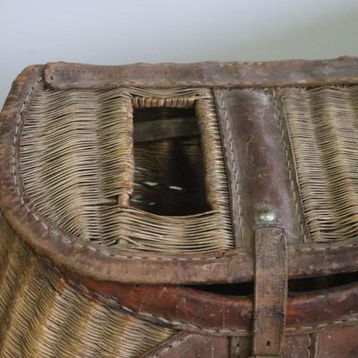 Vintage Split Cane Creel with Leather # 2