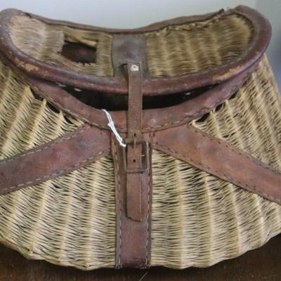Vintage Split Cane Creel with Leather # 3