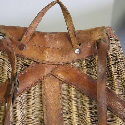 Vintage Split Cane Creel with Leather # 3