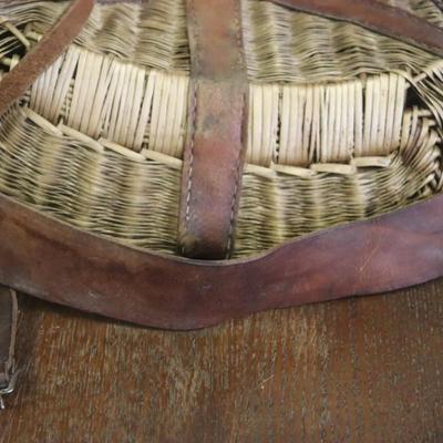 Vintage Split Cane Creel with Leather # 3
