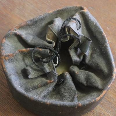 Black Leather Collar Case - 7 inches with 2 collars