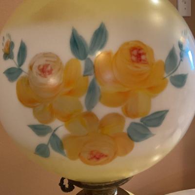 Vintage Hand-painted Banquet Style Lamp