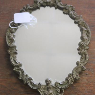 Mirror in Metal Frame  11 x 7 1/2 inches