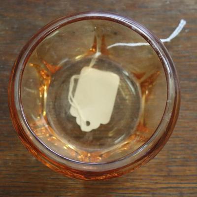 Depression Glass Powder Jar	  4 inches across