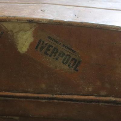 Metal Trunk - Liverpool England  29 x 21 x 19 1/2