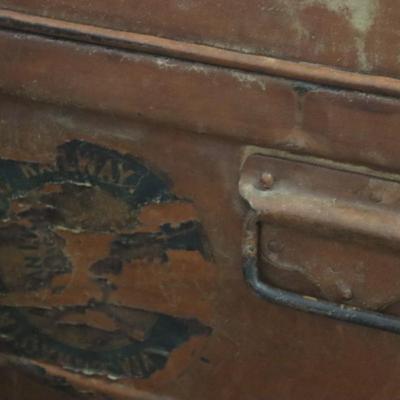 Metal Trunk - Liverpool England  29 x 21 x 19 1/2