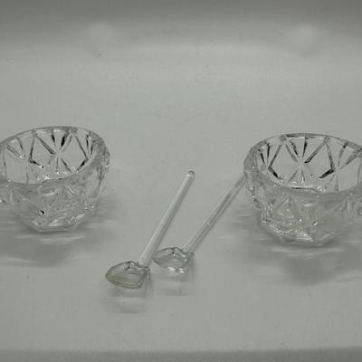 Cut Glass Salt & Pepper Cellar Set