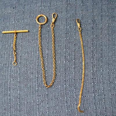 LOT 395  POCKET WATCH CHAINS