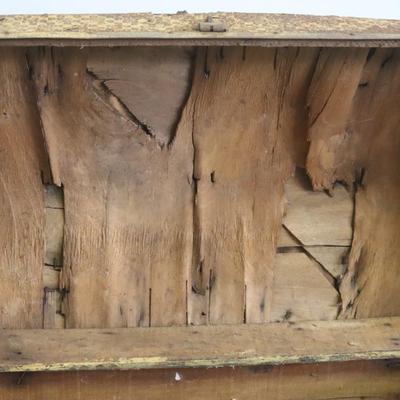 Round Top Trunk - 30 x 16 x 19 1/2 inches - Broken hinges