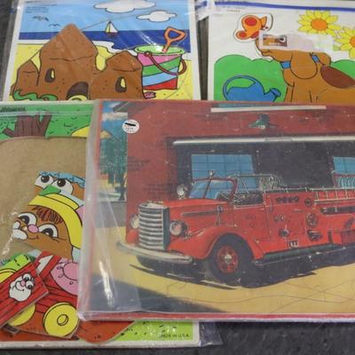 5 Wooden Puzzles by Playskool