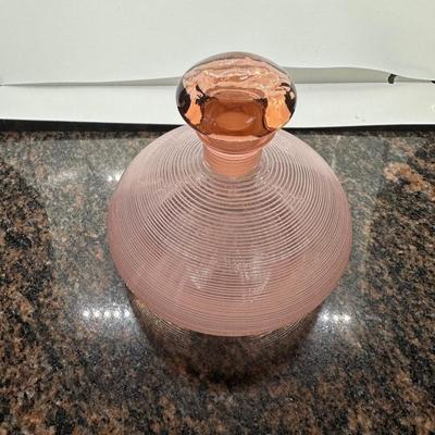 Vtg Petite Depression Glass Decanter