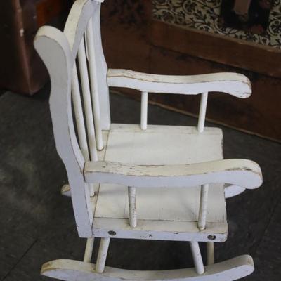 Doll Size Rocker - White