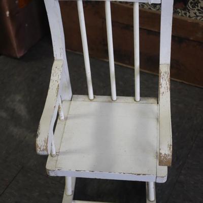 Doll Size Rocker - White
