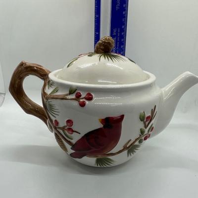 Harry & David Cardinal Teapot