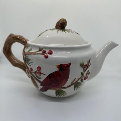 Harry & David Cardinal Teapot